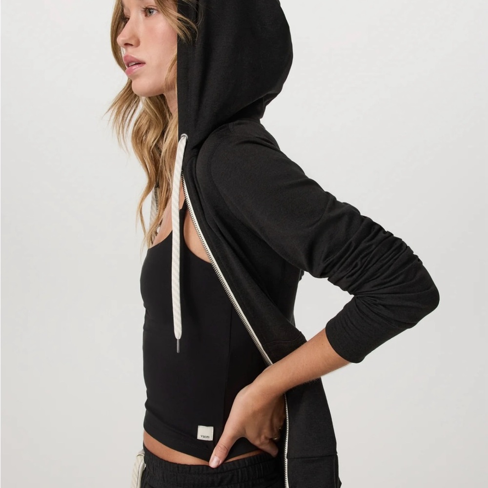Vuori Women's Black Zip-Up Hoodie